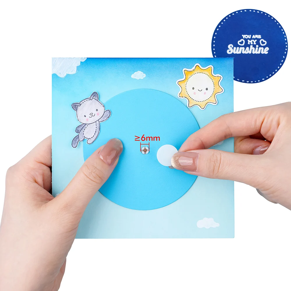 50 Pairs Snap'n Slides for Making Slider Card Spinner Swing Arm Cards Round Interlocking Disks Easy Interactive Elements