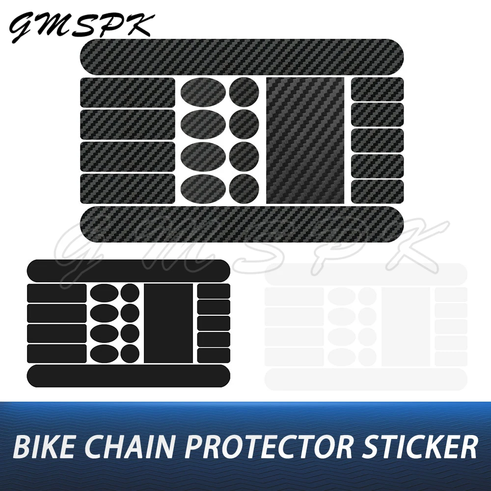 

Carbon-Look/Black/Clear Bicycle Care Chain Protection Sticker MTB Bike Cycling Frame Protective Film Anti-scratch Sticker