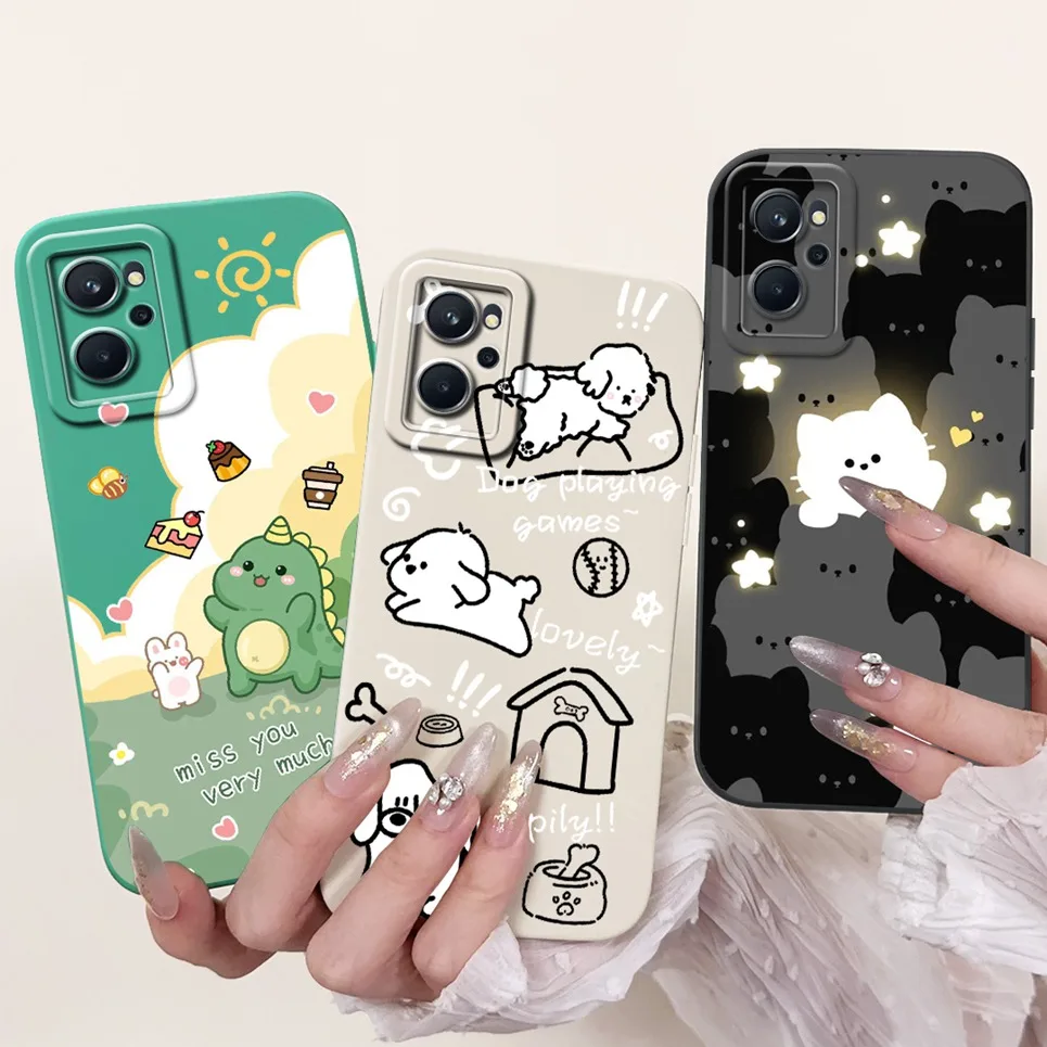 For Realme 9i 4G Phone Case Realme 9 Pro Pro+ Cover Luxury Fashion Painting Bumper For Realme9 4G 5G Matte Silicone Soft Capa