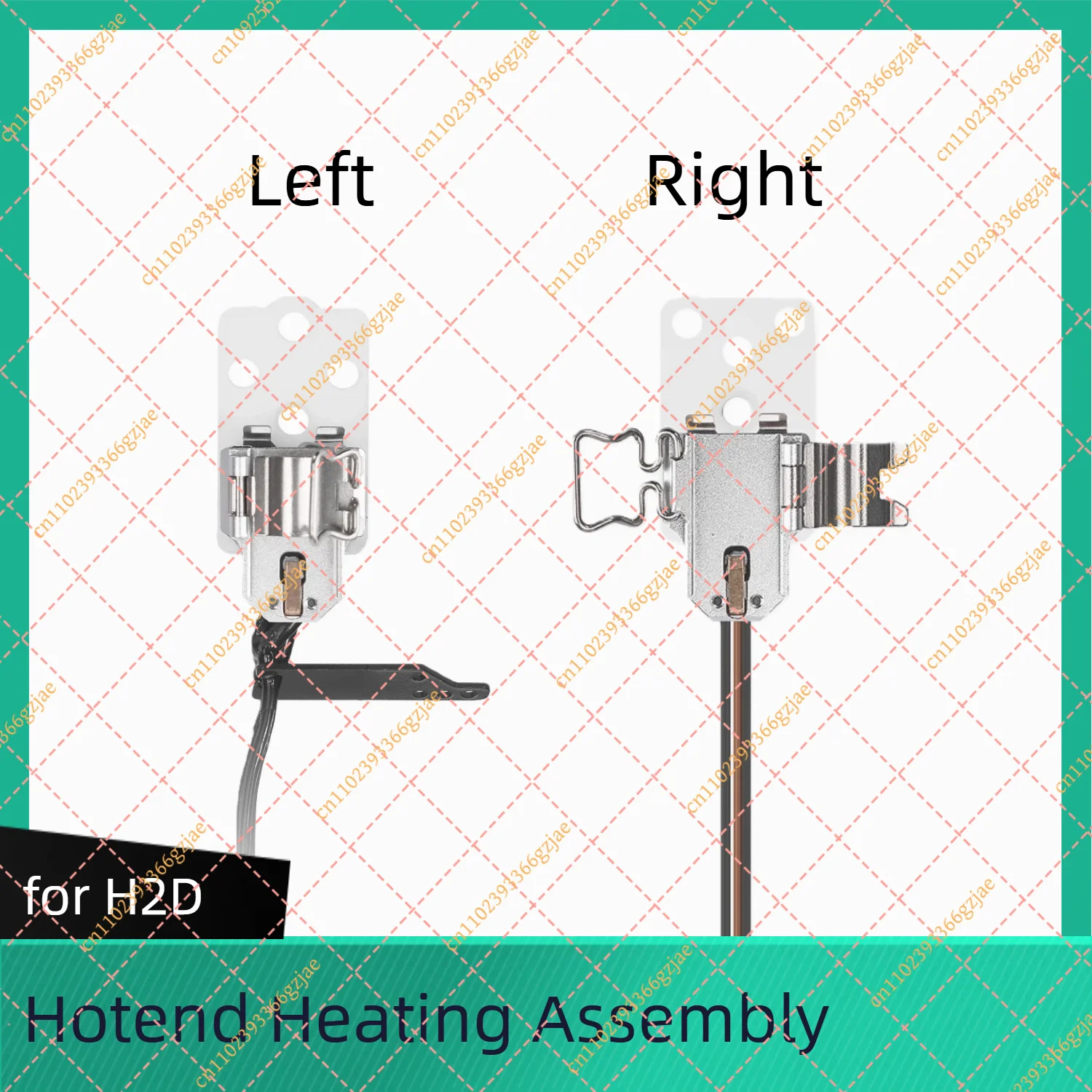 Hotend Heating Assembly for Bambu H2D Left Extruder Heating Assembly Right Heating Assembly for H2D Laser 3D Printer Accessories
