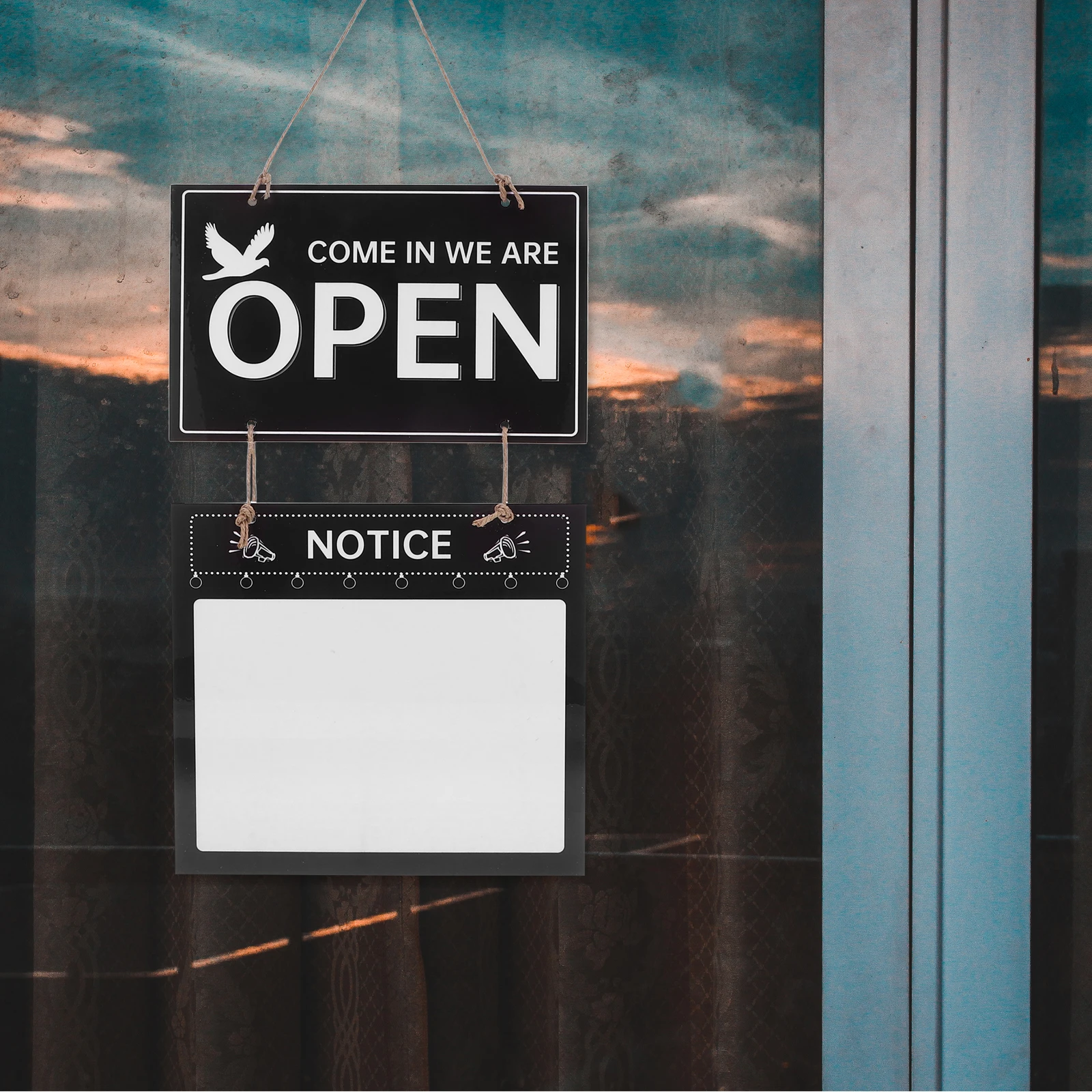 

Mini Chalkboard Signs Business Hours Door Hang Shop Supplies Open Closed Wear Resistant Wooden Returns Refunds