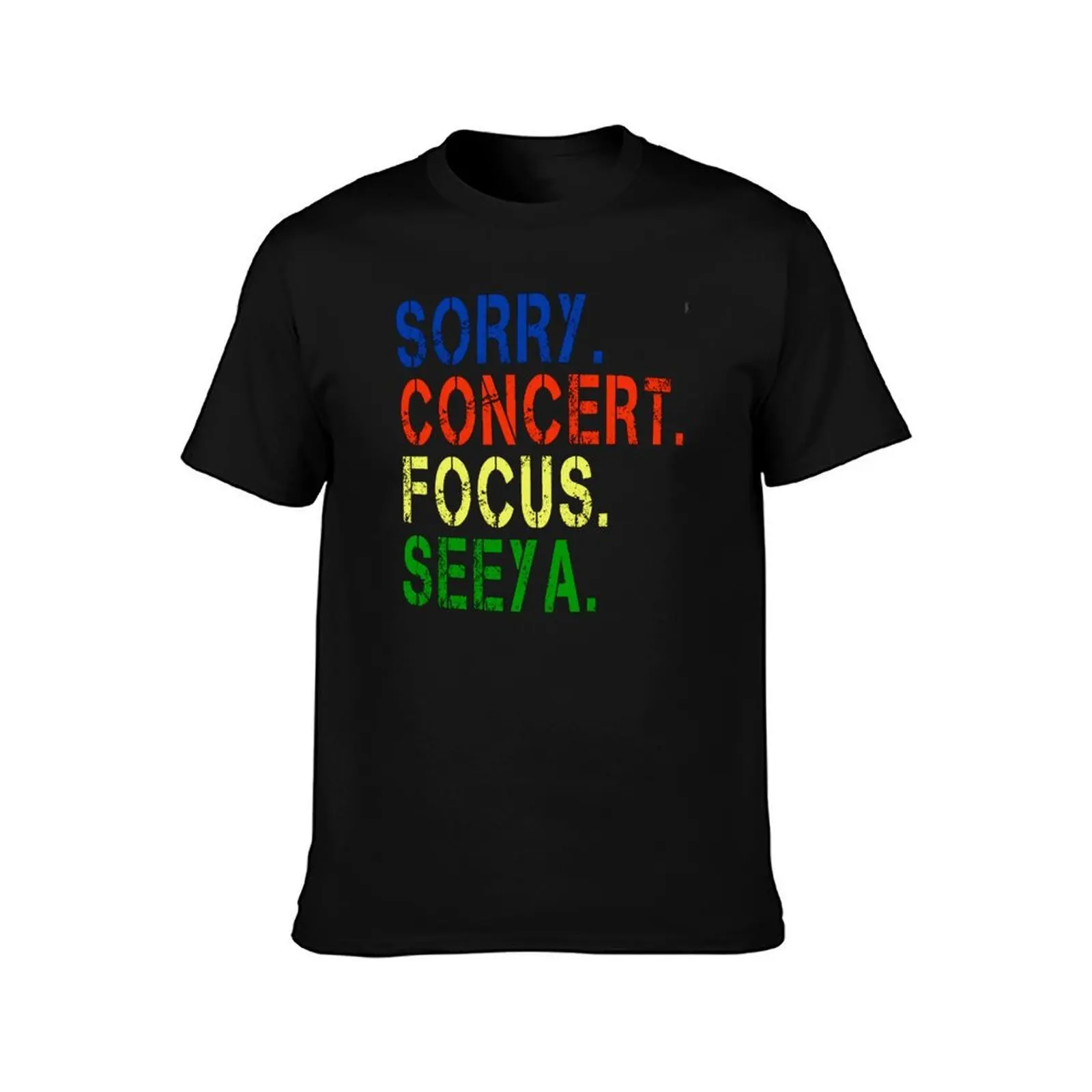 Focus Music D31 T-Shirt, Summer Casual Cotton Tee, Oversized Streetwear Tops, Vintage Graphic Print, Loose Fit Short Sleeve