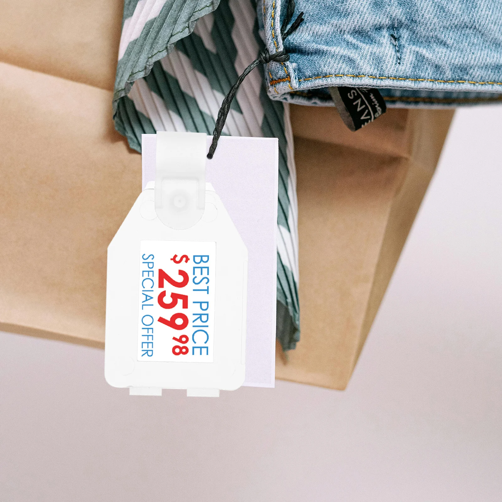 20 قطعة من مشابك حامل الأسعار متعددة الوظائف سهلة الاستخدام لعلامات رف السوبر ماركت وحامل بطاقات الأسعار وحاملي الملصقات #4