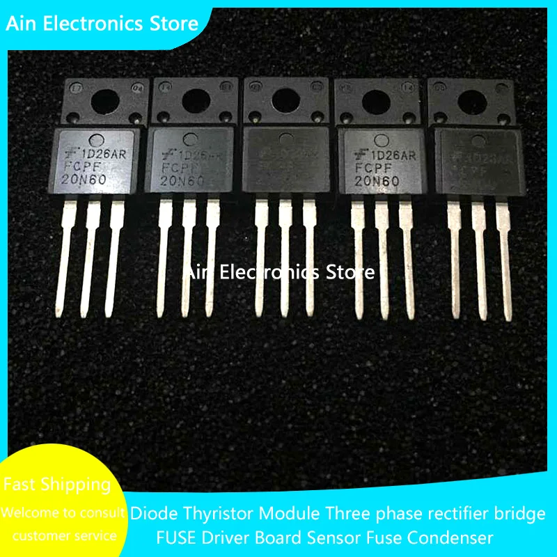 5PCS-10PCS FCPF20N60 TO-220F 600V 20A On Stock New And Origjnal THYRISTOR