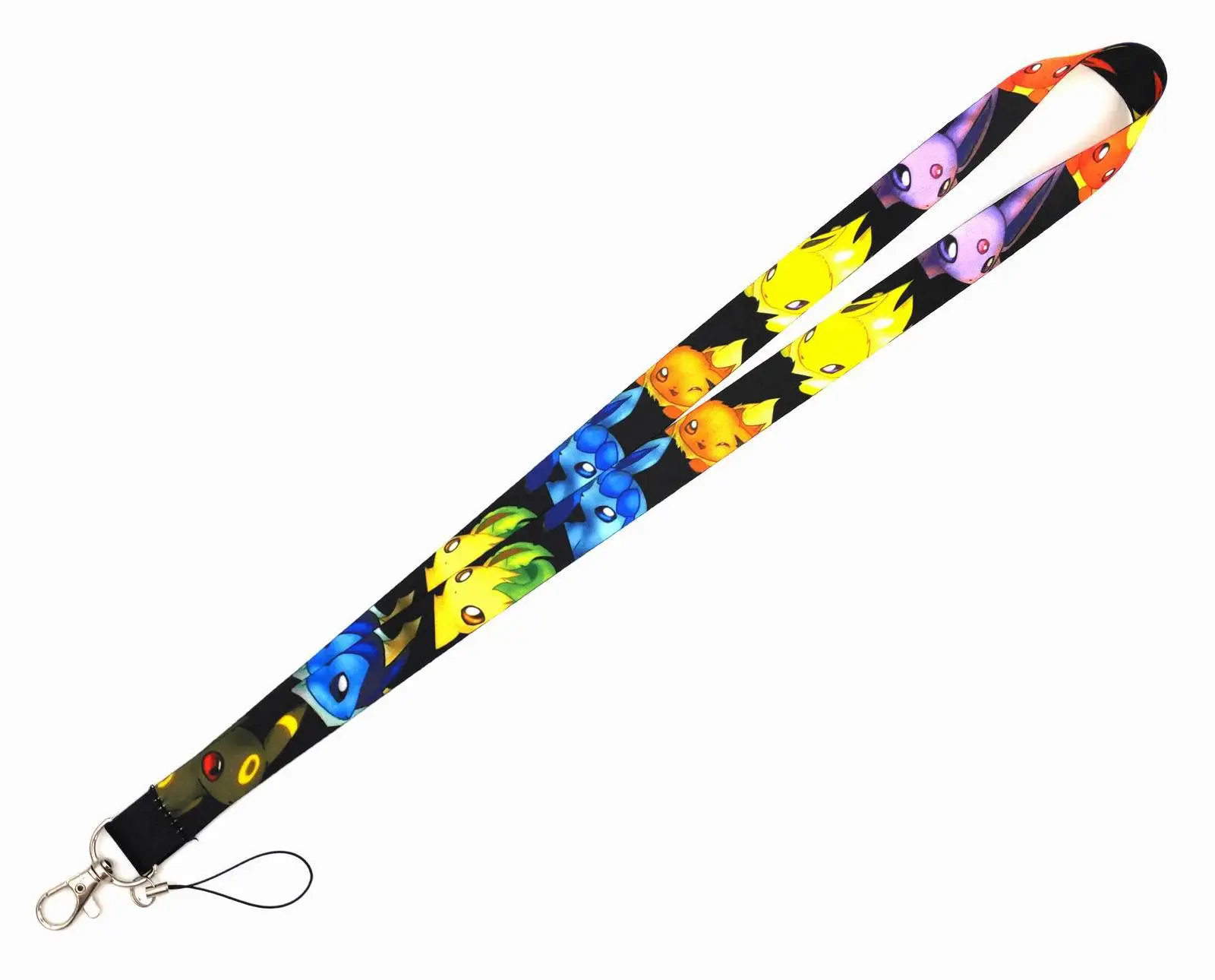 Pokemon Pikachu mobile phone rope Kawaii cartoon tag Bus card Student card lanyard gift a variety of optional