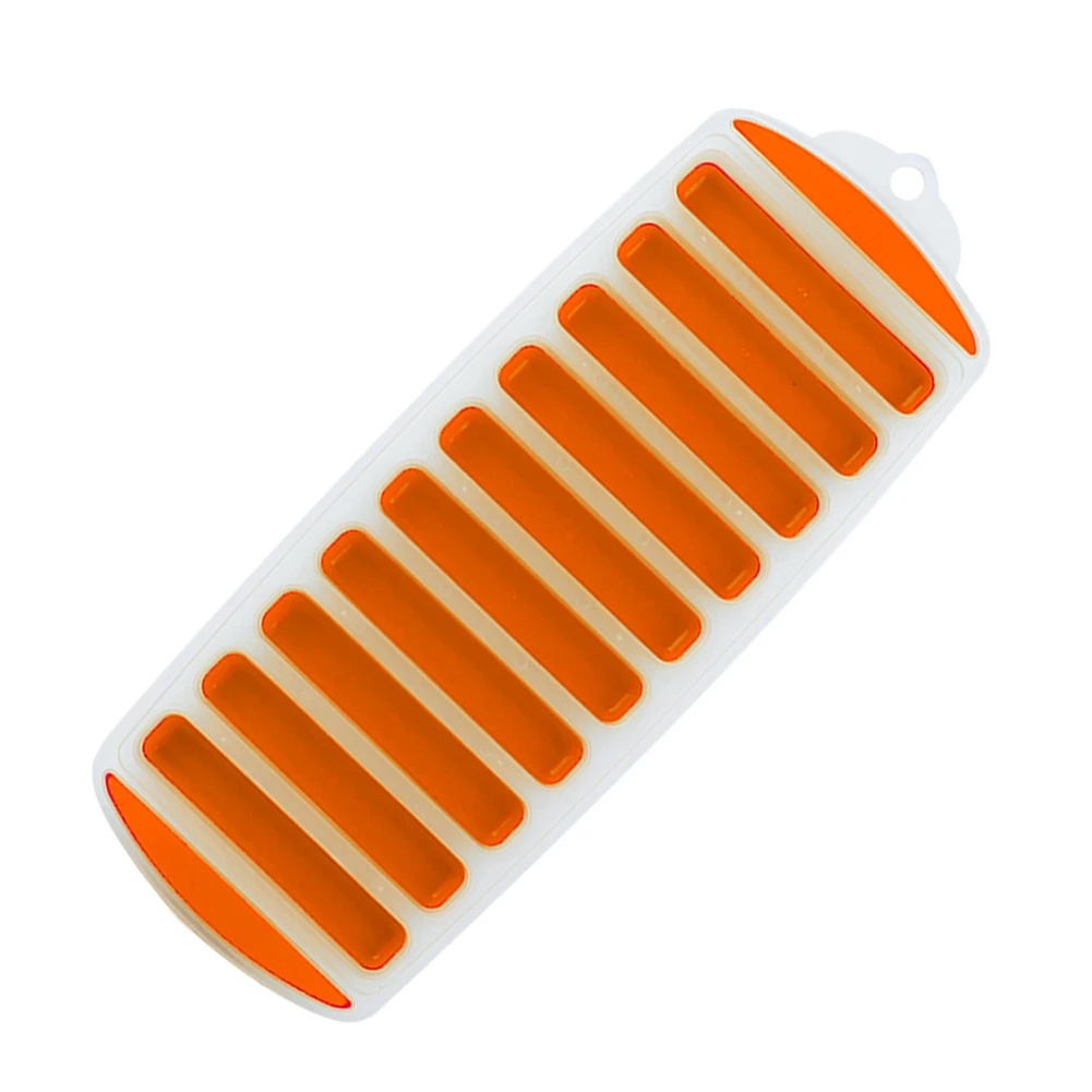 10 Grid Ice Cube Rectangular Column Thumb Ice Cube Ice Mold Orange long strip covered ice grid ice making mold