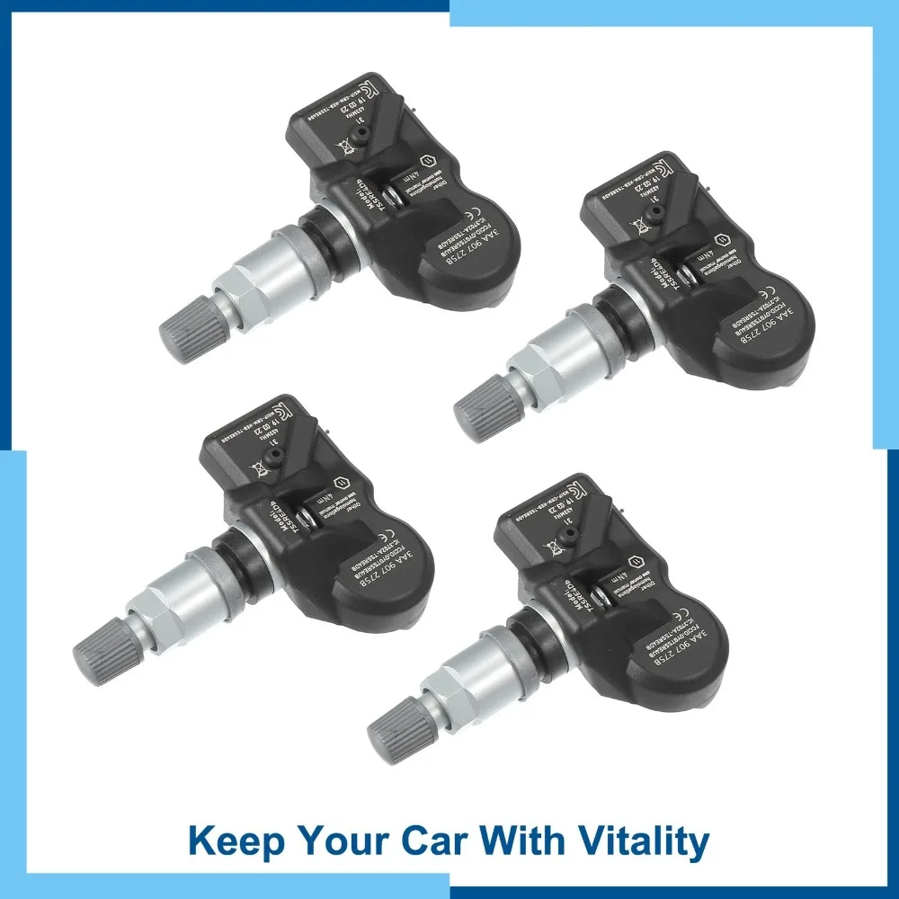 

4PCS 433MHz Tire Pressure Sensor 3AA907275F For VW Tiguan VW CC Passat CC TPMS Sensor 3AA907275B 3AA907275D 3AA907275