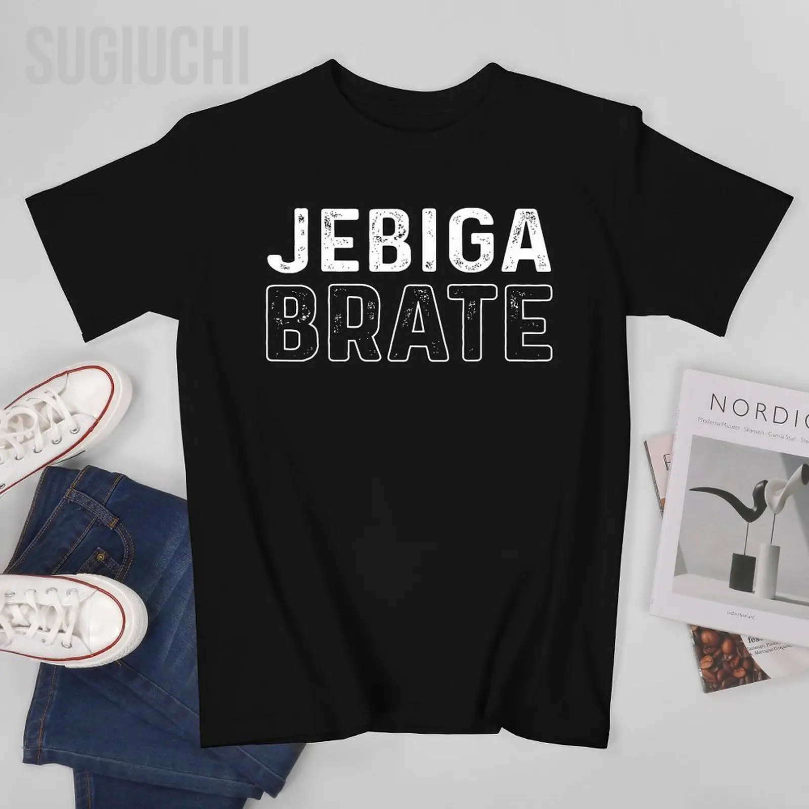 Unisex Men Jebiga Brate Serbian Serbia Saying Tshirt Tees O-neck T Shirts Women Boys 100% Cotton T-Shirt