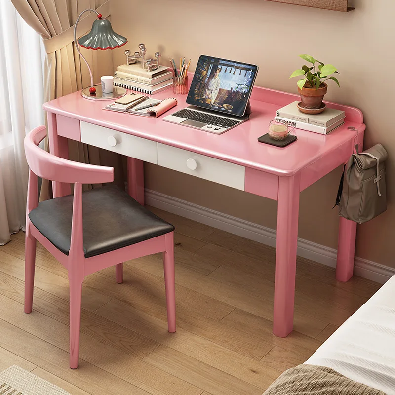 Solid wood simple home desk student writing simple study table bedroom desktop computer table