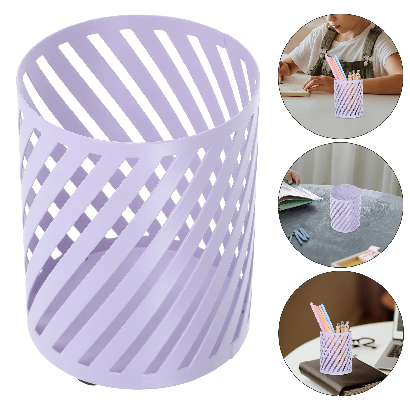 

Metal Pencil Holder Round Pen Cup Modern Desk Organizer Office Supplies Multifunctional Style Nordic Design Pen Stand
