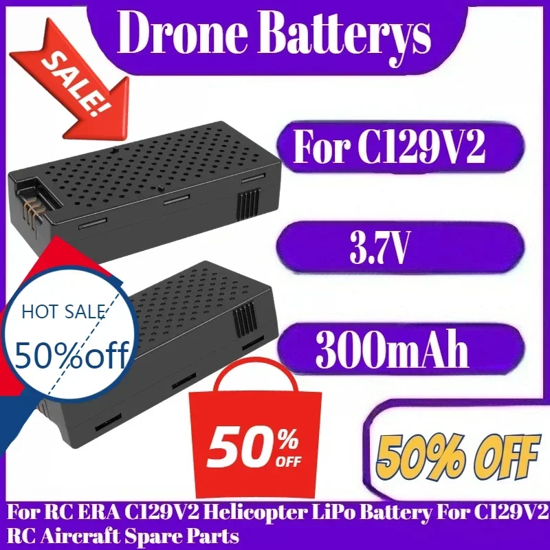 

3.7V 300mAh Battery For RC ERA C129V2 Helicopter LiPo Battery For C129V2 RC Aircraft Spare Parts