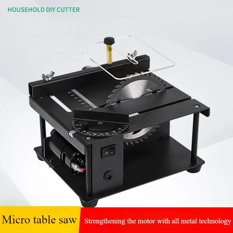 Imagem -02 - Micro Pequena Mesa Elétrica Saw Faça Você Mesmo Carpintaria Jade Elétrica Saw Grinder Precision Model Saw Multifuncional Pequeno Corte