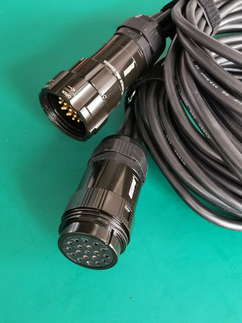6 way 19pin socapex to CEE16A socket cable 1.5M 3M 5M 10M Length image 5