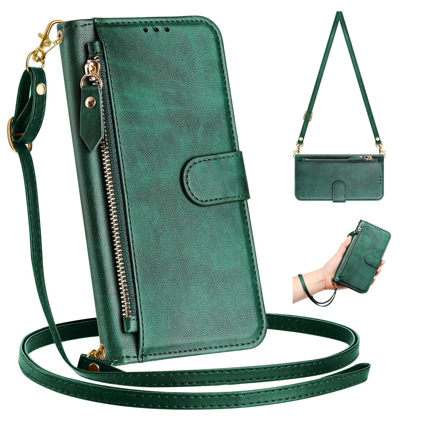

Crossbody Flip Case For Nothing phone 3 3A Pro 2A CMF Phone 1 Multi 7 Cards Retro Leather Lanyard Zippet Pocket Wallet Cover