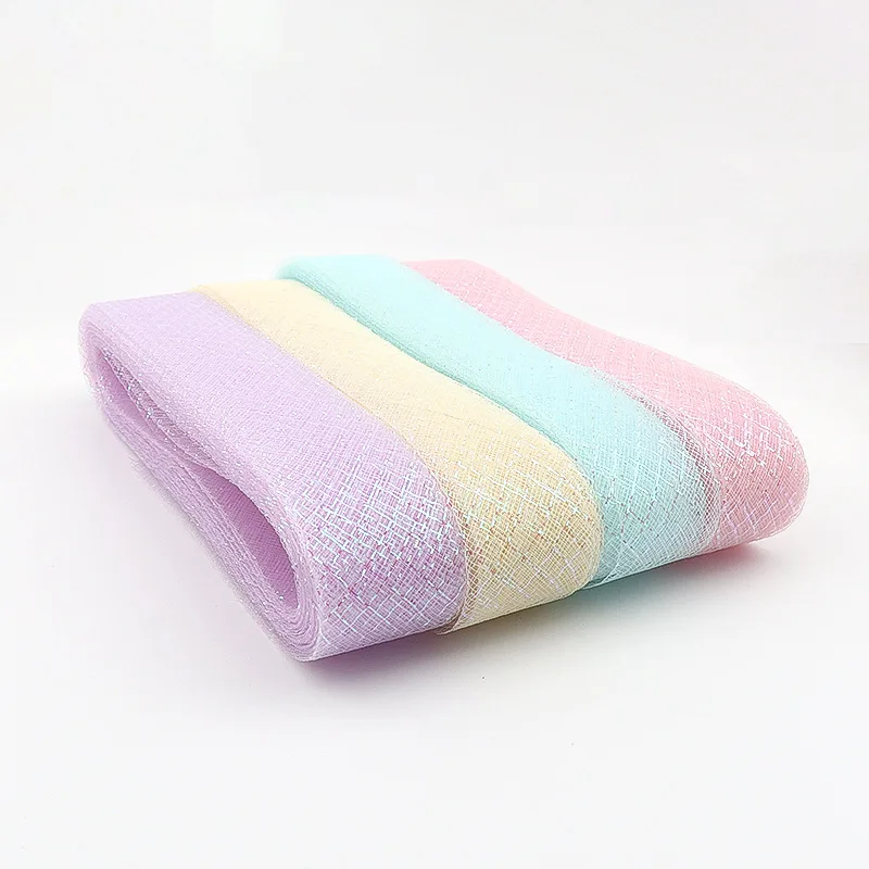 25 Yards Elastic Fishbone Mesh with Colorful Hard Mesh DIY Hat Christmas Decoration Net Wedding Dress Formal Dress Accessories