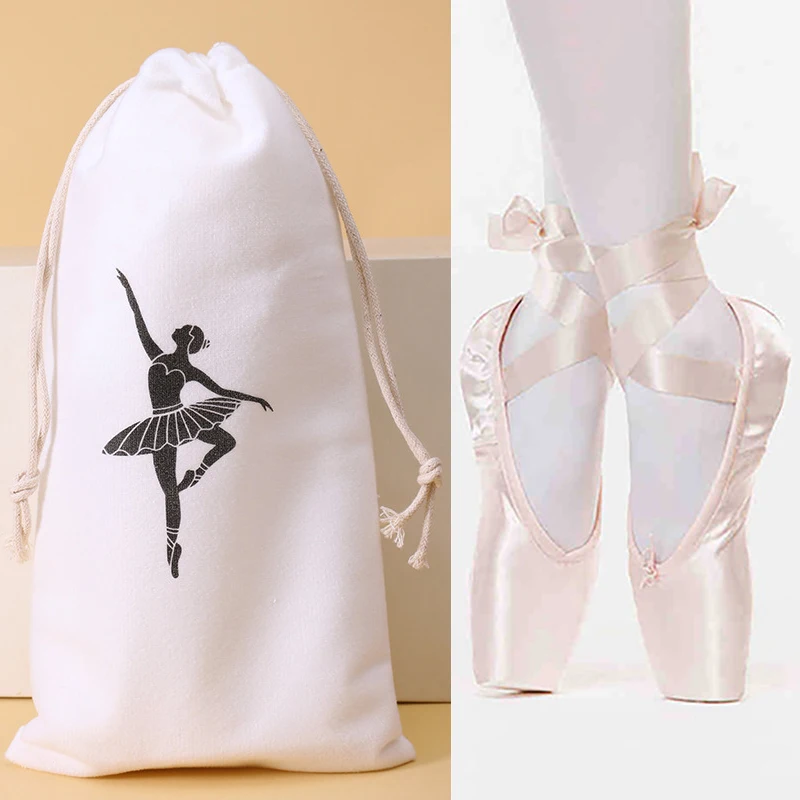 1PCS Ballet Shoe Carrier Handbag Bags Portable Organizer Dance Storage Pouches Pink Satin Ballet Shoe Bag Ladies Dance Shoes Bag