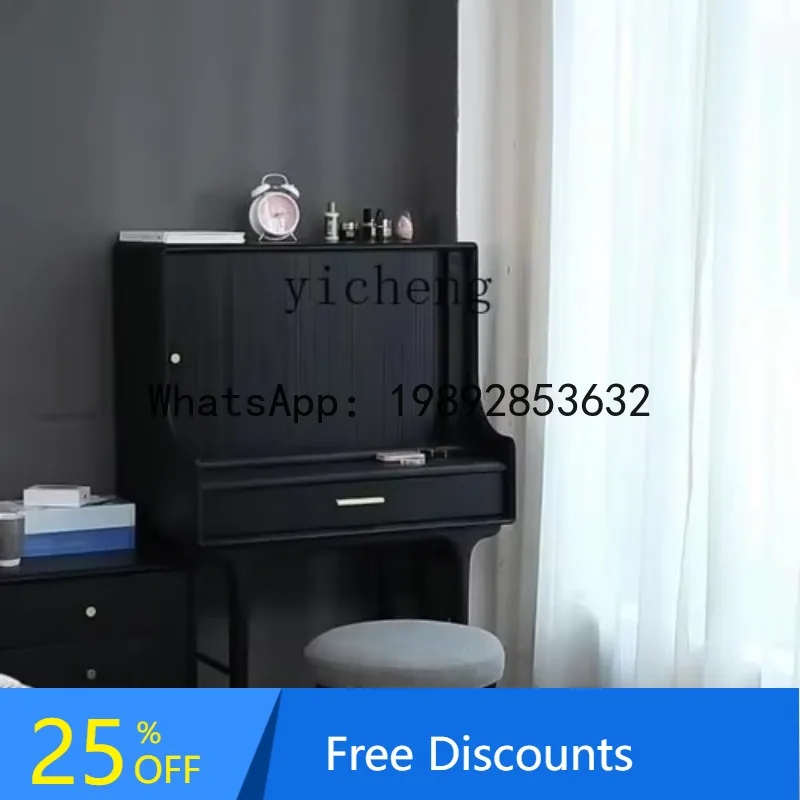 

X1 Nordic small apartment dresser integrated solid wood bedside bedroom bay window makeup table high-end retro style