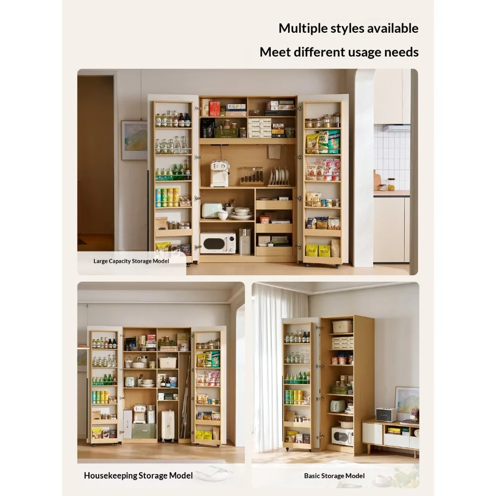 #Home Side Cabinet Wall-Mounted Storage Cabinet Multi-Purpose Pantry Organizer For Snacks & Kitchenware Living Room Cupboard