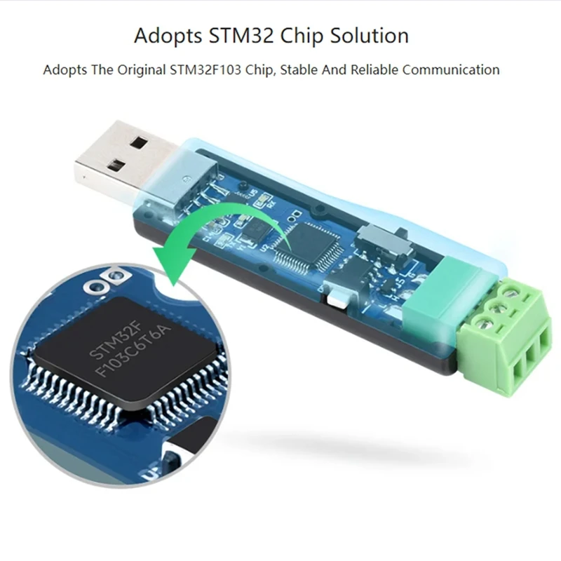 Adaptador USB A CAN Modelo A, solución de Chip STM32, múltiples modos de trabajo, Compatible con múltiples sistemas