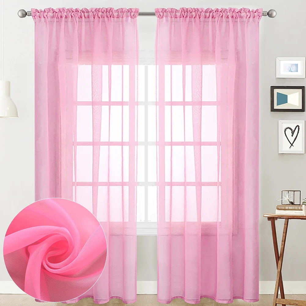 Brand New Curtains Decoration Home Living Room Modern Screening Sheer Shutter Tulle Mesh Valance Yarn 140*260cm