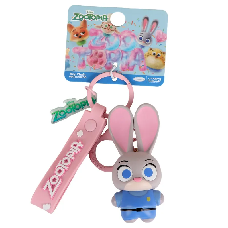 アニメズートピアアクションフィギュアオフィサーウサギニックワイルド人形モデルカーキーホルダーかわいい漫画キーホルダー学生バッグペンダントおもちゃ