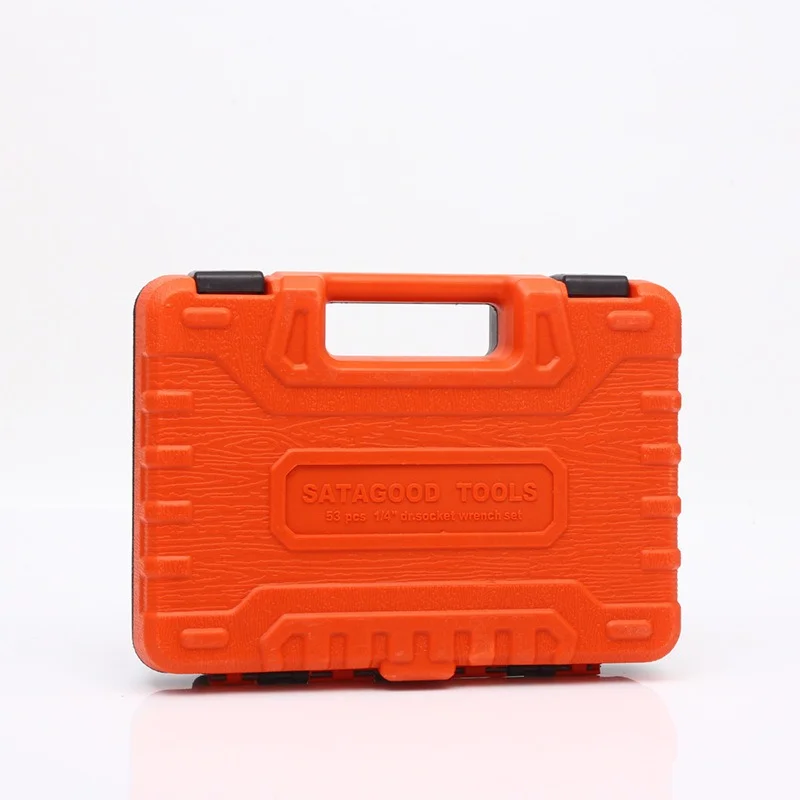 Set Perkakas Reparasi Mobil 53 PCS, Set Soket, Ratchet, Kunci Torsi, Kombo Perawatan Kendaraan Motor, Set Perkakas Reparasi Otomatis