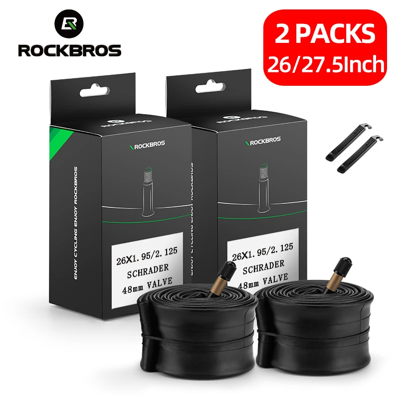 ROCKBROS Bicycle Inner Tube FV/AV Bike Tube Tire For Mountain Bike Tyre Butyl Rubber 26/27.5 Presta Schrader Valve Tube