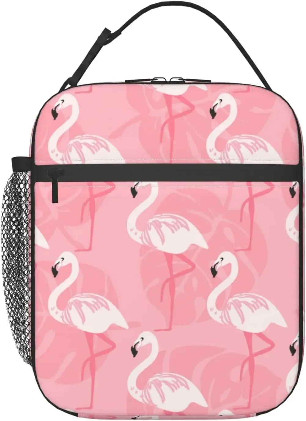 Insulated Lunch Box for Girls Kids Women Flamingo Lunch Box for Work,Picnic,School,Travel,Hiking,Beach or Fishing Polyester Pink