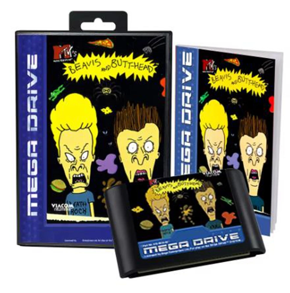 

Beavis and Butt-Head with Box and Manual for 16 Bit Sega MD Game Cartridge Megadrive Genesis System