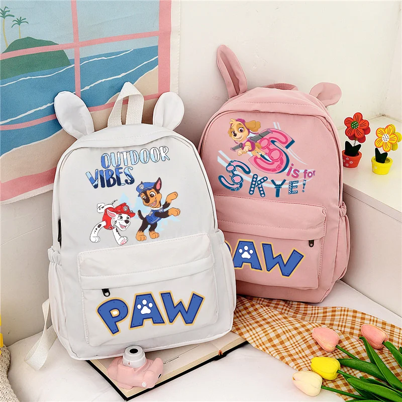 

Paw Patrol Kawaii Backpack Chase Skye Bag Anime Cartoon Pattern Print Bags for Women Large Capacity Backpacks Birthday Present