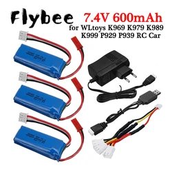 7.4V 600mAh Lipo Battery Charger for WLtoys K969 K979 K989 RC Car for XK A280 A160 A300 RC Aircraft Spare Parts 2s 7.4v Battery