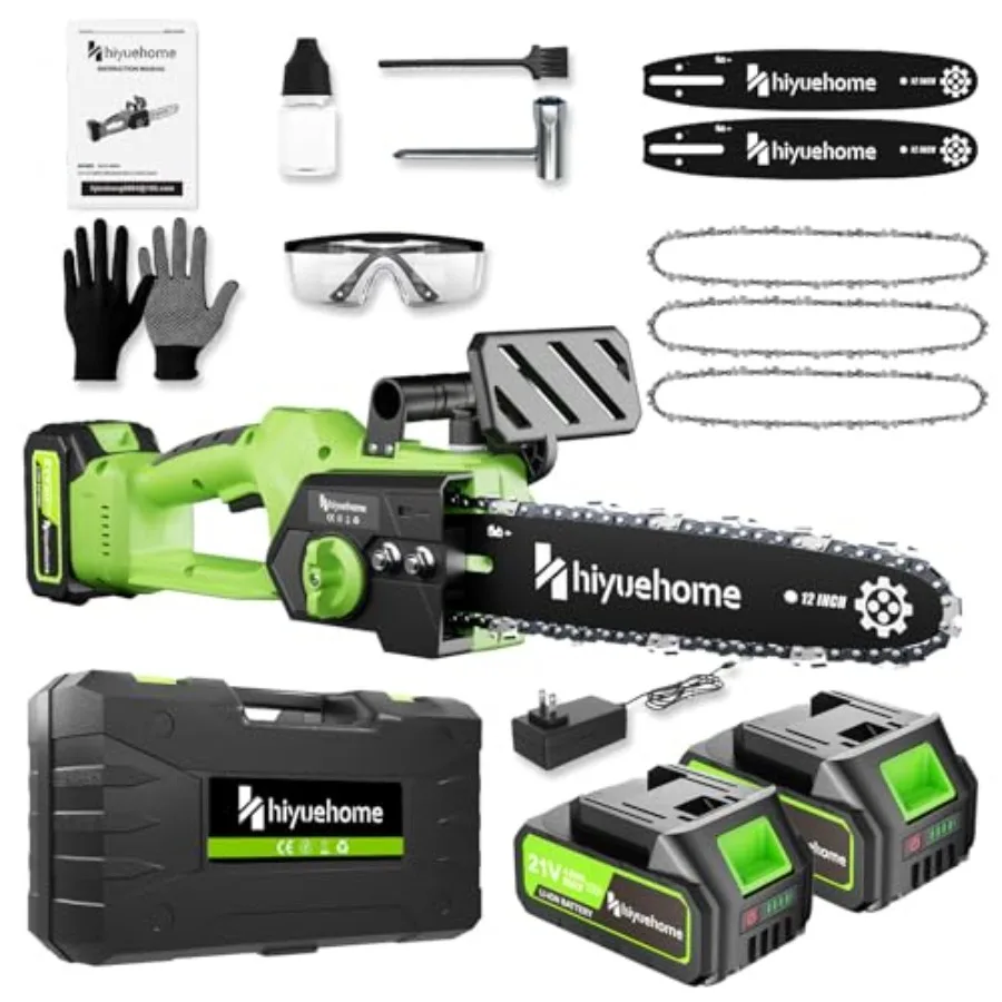 

Power Chainsaw 12inchChainsaw Cordless w Automatic Oiler Handheld Electric Power Chain Saw w Security Lock Brushless Motor for