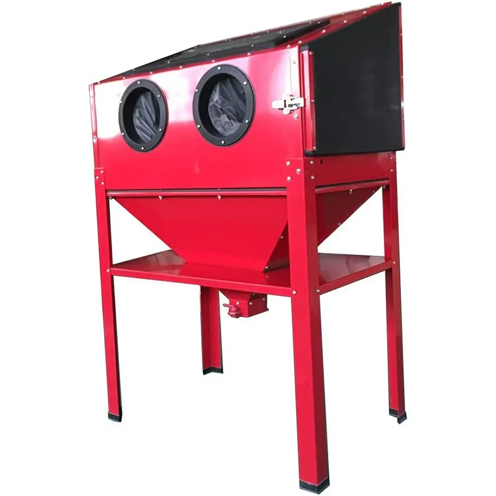

60 Gallon Steel Air Sandblaster Cabinet, 60-125 PSI Kit with Gun and 4 Nozzles for Rust, Paint, Stain Removal