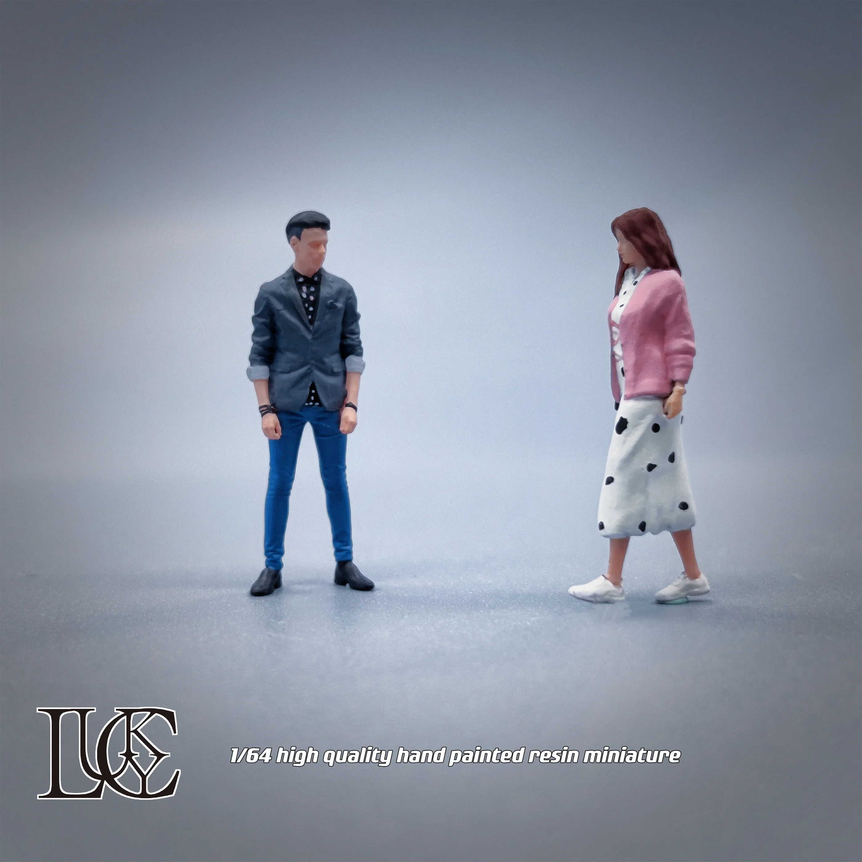 Lucky Studio Diorama 1/64 Scale Figurines Model Former Two Person Group Collection Miniature Hand-painted