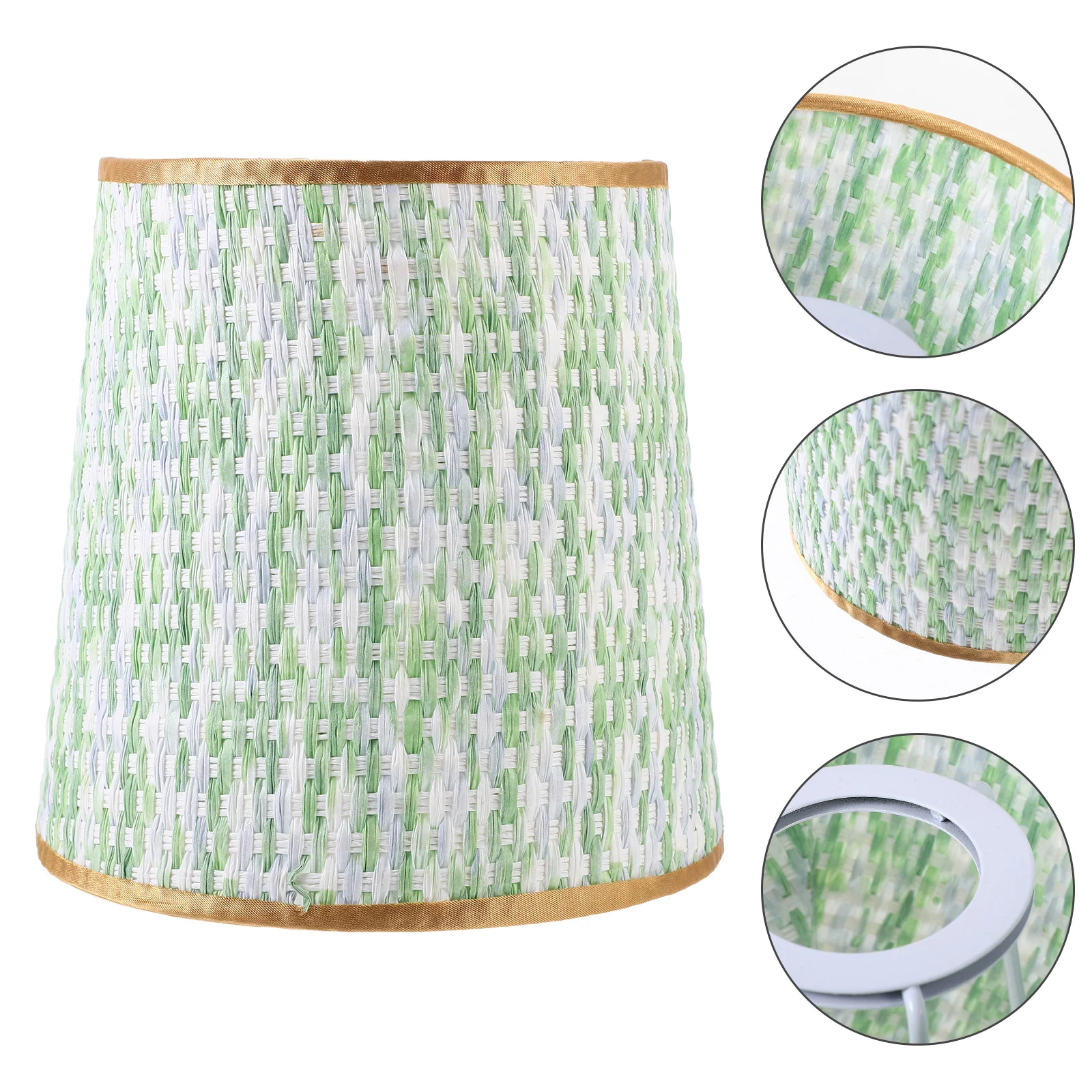 

Colored Woven Table Lamp Shade Lampshade Replacement for Bedroom Living Room Dining Room Kitchen Warm Soft Light Cover