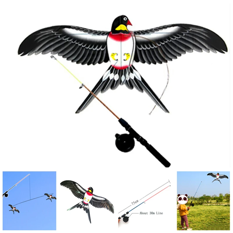 Gratis verzending Pole Swallow kite hengel lijn outdoor speelgoed voor kinderen kite dier vliegers vogel adelaar kite speelgoed sport outdoor fun