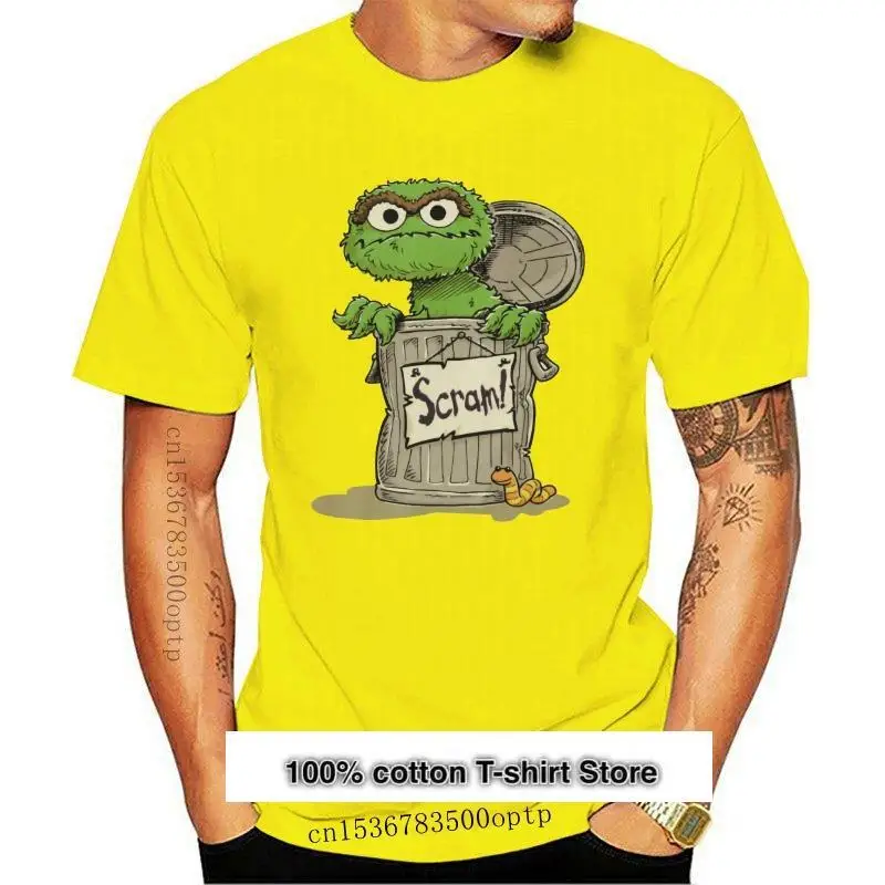 Camiseta de algodón para hombre y mujer، camisa de manga corta con estampado de Óscar el Grouch Sram، 2024