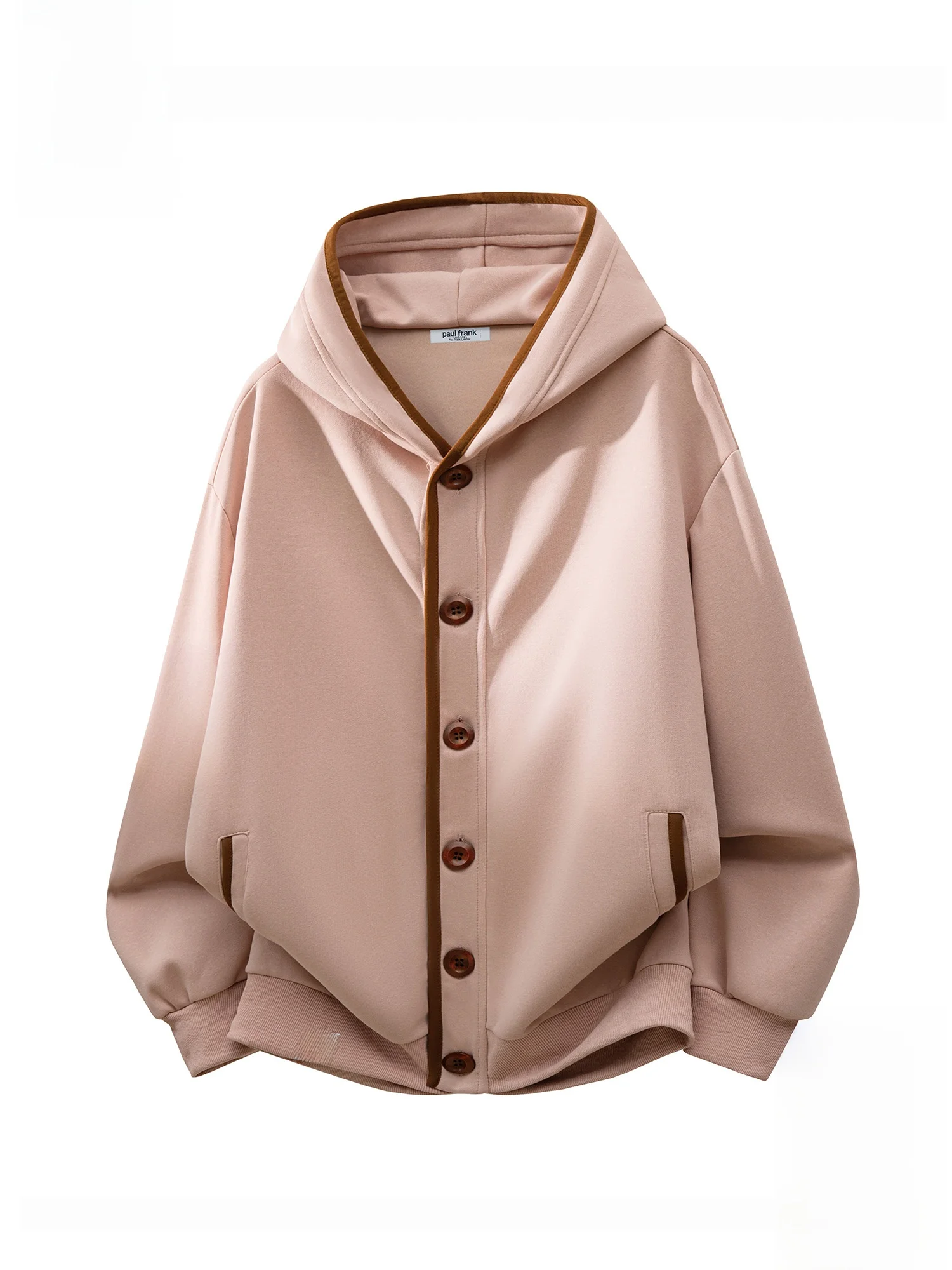 

PaulFrank Heavyweight Single-Button Open-irt Hoodie Men's Spring New Loose Casual Top Polyester Cotton Blend Comfortable