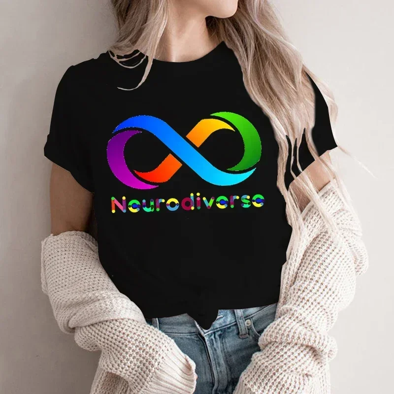 Tshirts Lovely Rainbow Tees Tshirt Female Clothes Y2k Tops Ladies Fashion Graphic T-Shirt tops harajuku