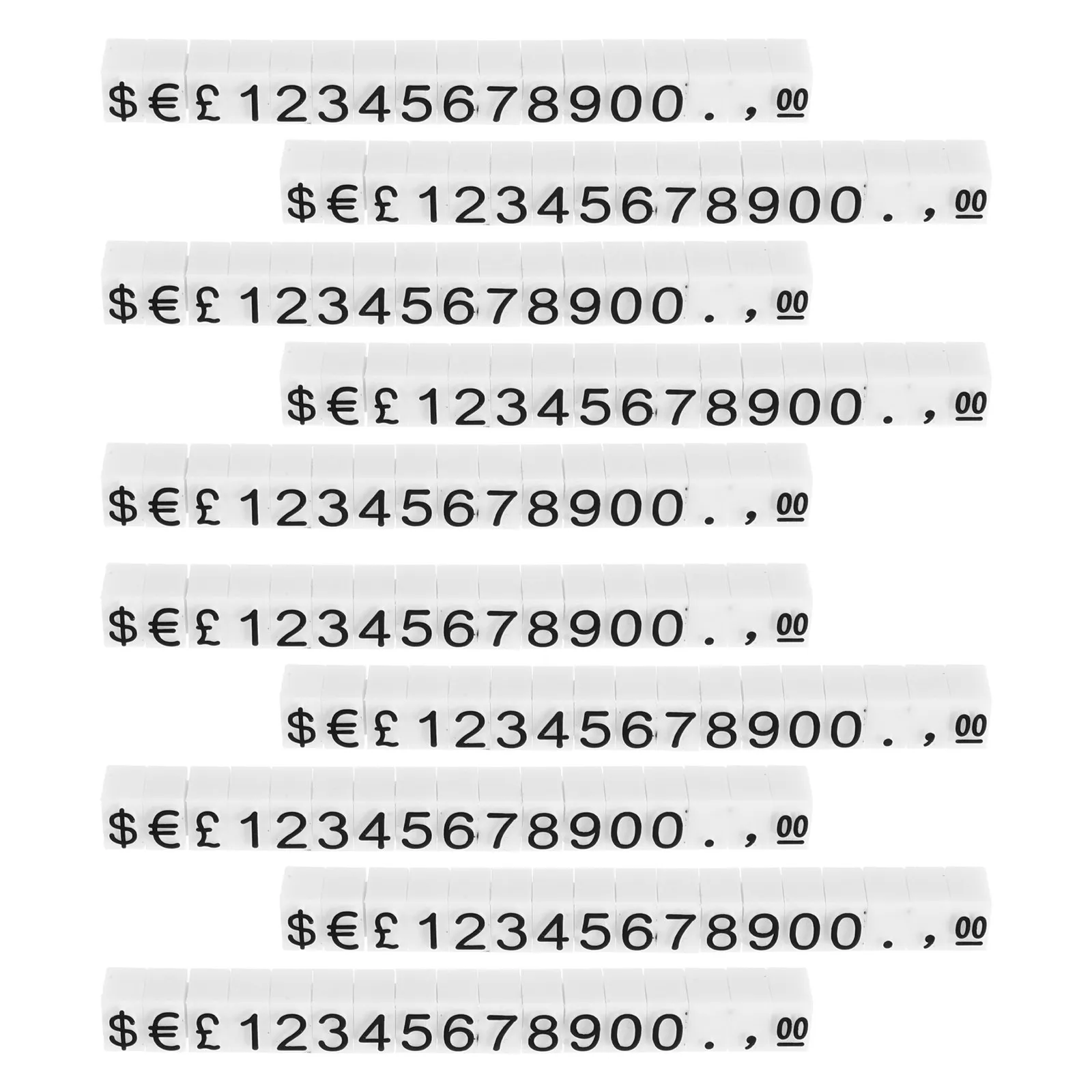 

10 шт. прозрачных пластиковых мини-кубиков для ценников на ювелирные изделия, для демонстрации цен на прилавке магазина