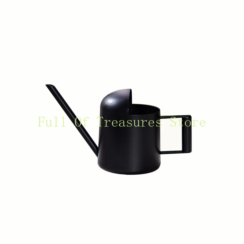 

Stainless Steel Watering Can Metal Long Mouth Black Mini Children's Watering Kettle Watering Can Gardening Watering Can 300ML