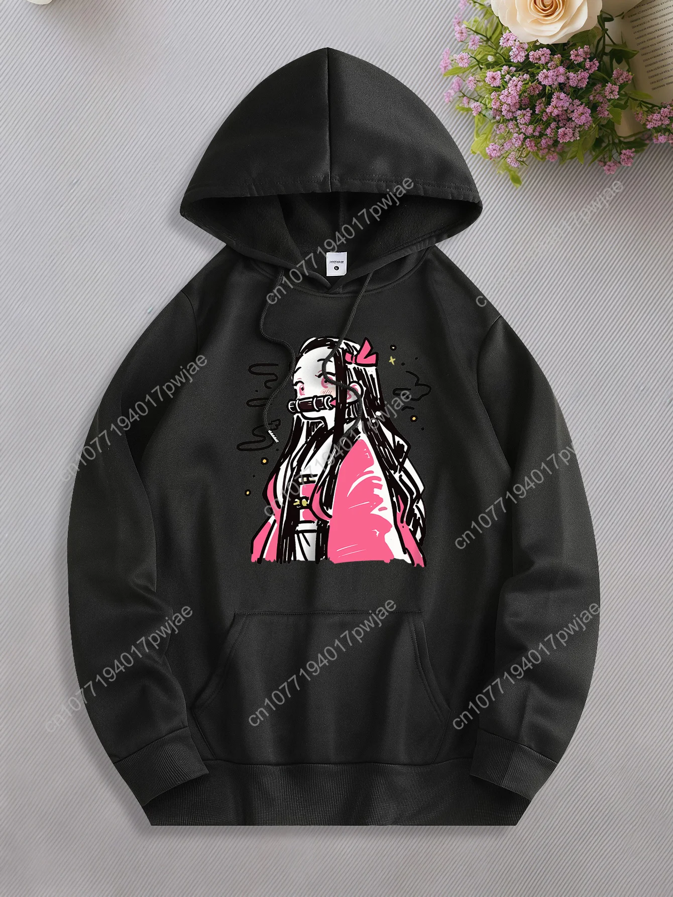 [Trendy Anime Hoodie] Trendy Anime Graphic Hoodie for Men | Casual Drawstring Hooded Sweatshirt with Kangaroo Pocket, Comfortabl