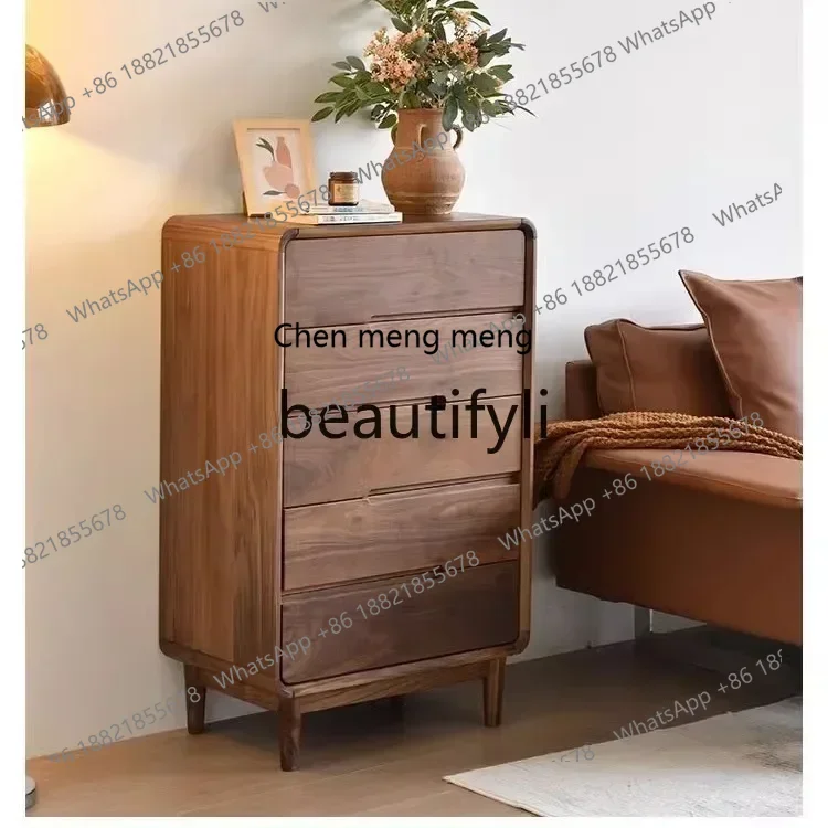 

32North American black walnut living room solid wood chest cabinet cherry wood storage cabinet chest cabinet