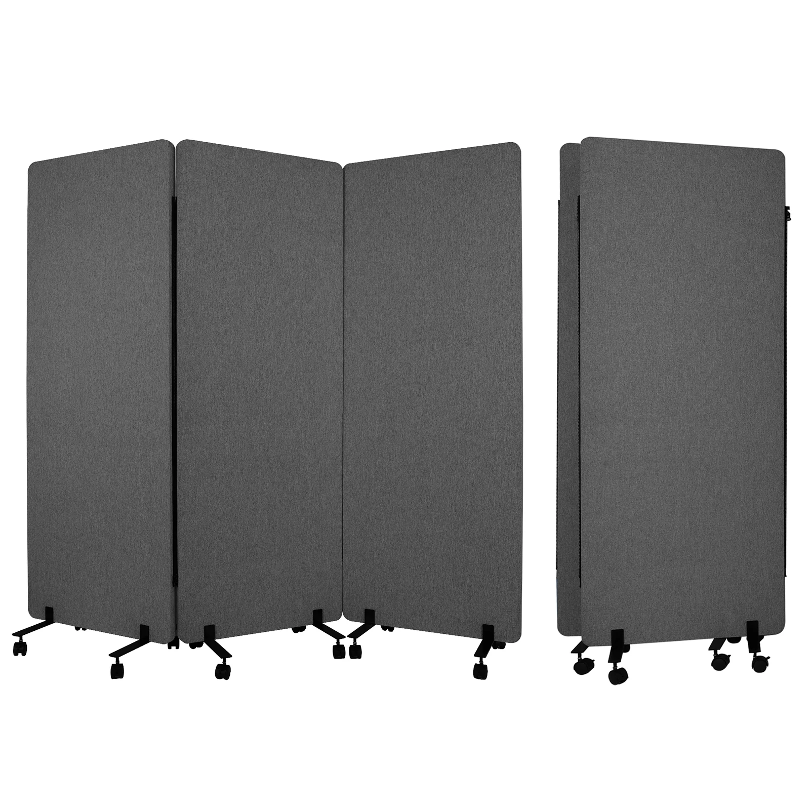 

3 Panels Freestanding Partition Room Dividers Folding Room Divider Folding Privacy Screens for Office Room Restaurant Hospital