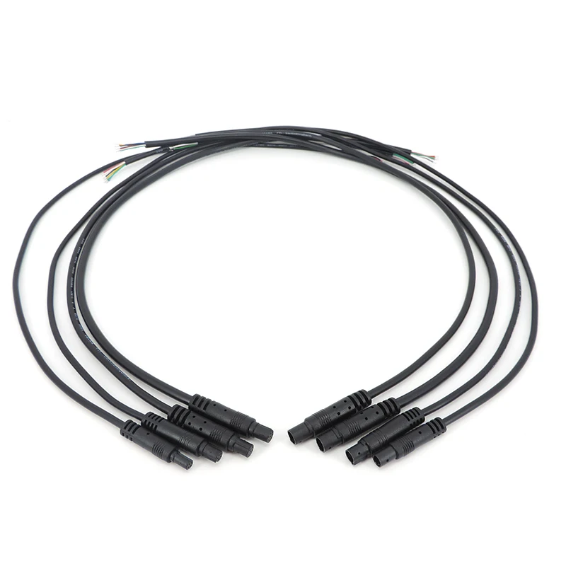 50CM Tail Wire 4Pin 5Pin 6Pin 8Pin Jack Male Female Plug Car DVR Camera Extension DIY Cable Cord Power Line