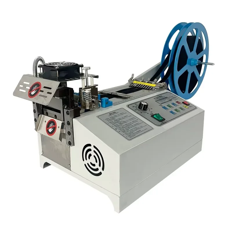 Computer Hot and Cold Automatic Rubber Band Rope Zipper Webbing Machine Barbed Elastic Ribbon Webbing Belt Cutting Machine