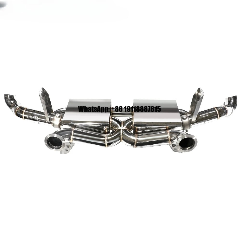 High Quality 304 Stainless Steel Suitable Exhaust Rear Section Pipe for Audi R8 4.2 5.2 Exhaust Catback Pipe