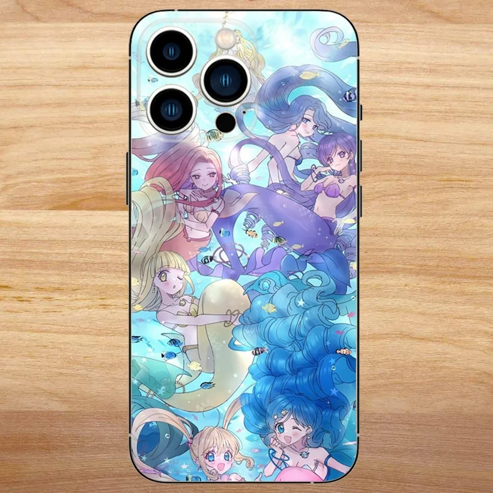 Mermaid Melody Pichi Pitch Phone Case For iPhone15,14,13,12,11,Pro,Max,Plus,Mini,X,XS,XR,8,7,6,S,Plus,SE Soft Black Case