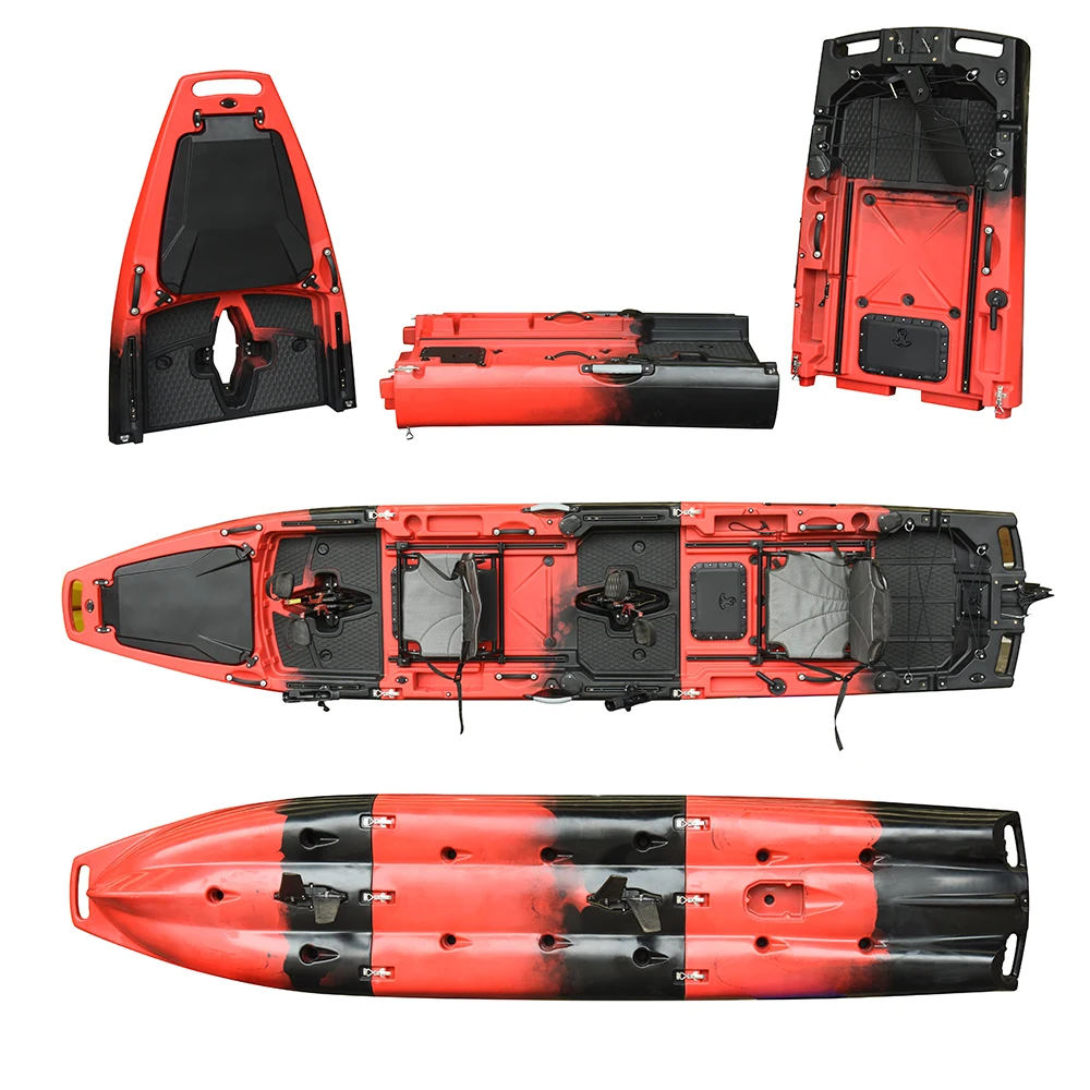 محرك صيد من البلاستيك الصلب ذو دواسة مزدوجة للجلوس على الأعلى لشخصين، محرك صيد من البلاستيك الصلب للاستخدام في المحيط 2026 #5