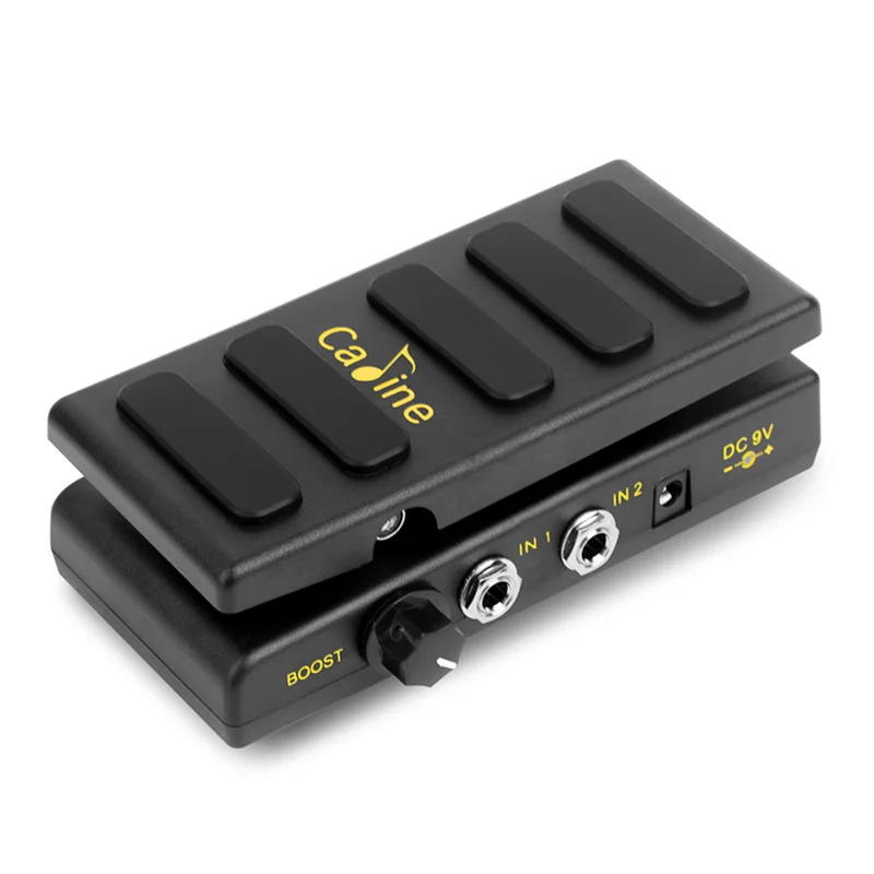 Caline-Pedal de volumen de CP-31P con función de refuerzo, efectos de guitarra, Vol, doble canal, entrada DC 9V, accesorios para guitarra